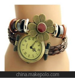已售万件 复古小树叶时装女士手表时尚手表厂家批发57S民族风饰品