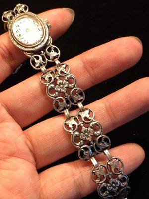 欧洲古董首饰 - 835银手表 正常走 18cm